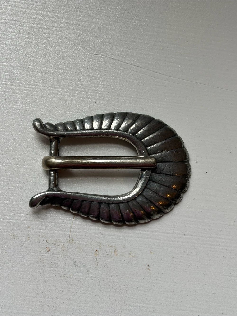 Vintage Silver Western Small Belt Buckle